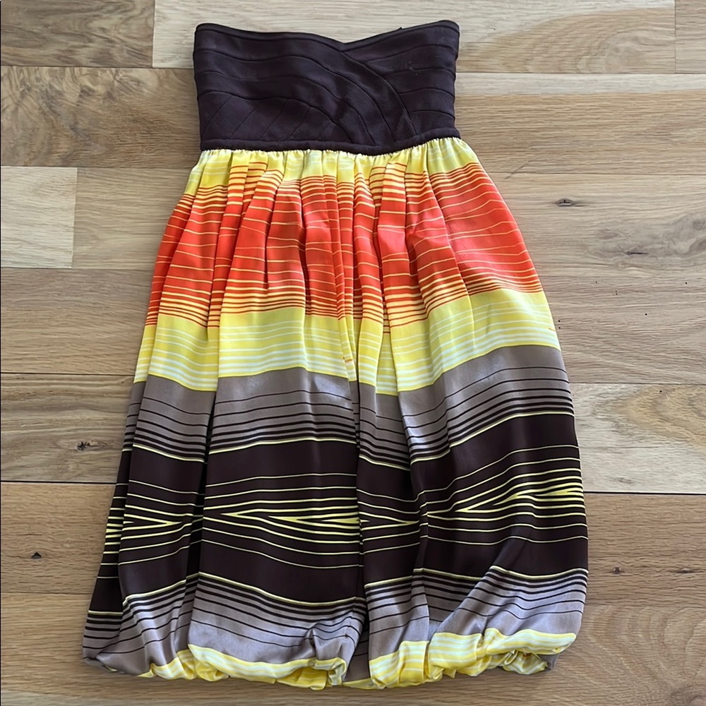 Striped Strapless Dress